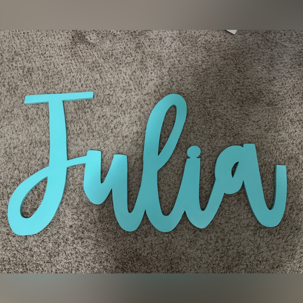 Source Unknown Turquoise Name Wall Art